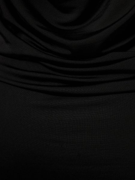 Μάξι φόρεμα με κομμένη πλάτη από ζέρσεϋ Nina Ricci μαύρο