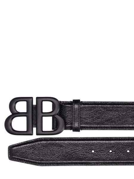Cintura di pelle Balenciaga nero