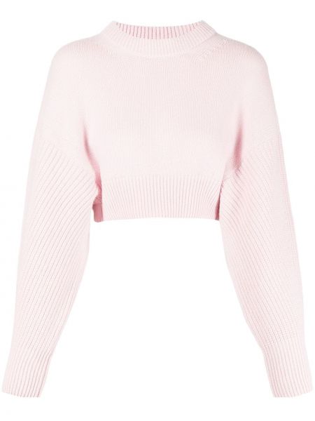 Шерстяной пуловер Alexander Mcqueen, розовый