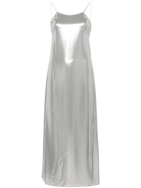 Sukienka na ramiączkach Calvin Klein srebrna