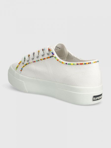 Gyöngyös sneakers Superga fehér