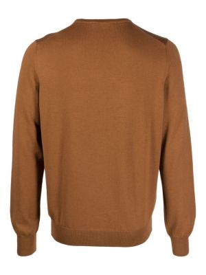 Woll pullover mit rundem ausschnitt D4.0 braun