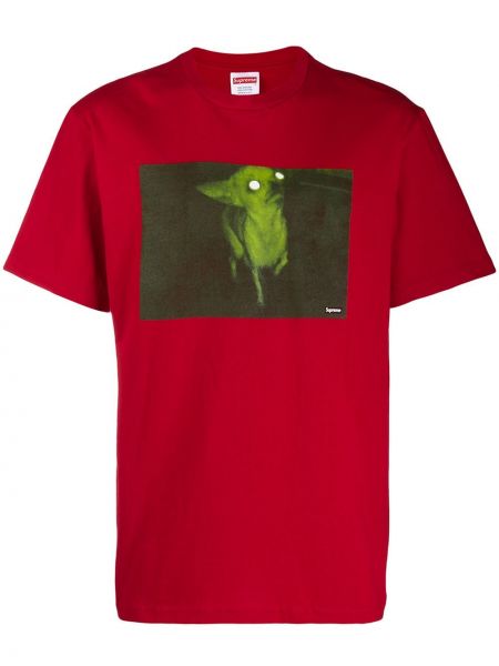 Camiseta con estampado Supreme rojo