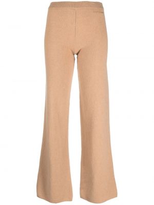 Pletené kalhoty s výšivkou Ermanno Firenze béžové