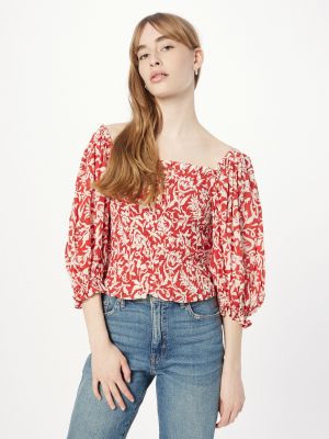 Bluză cu model floral Polo Ralph Lauren roșu
