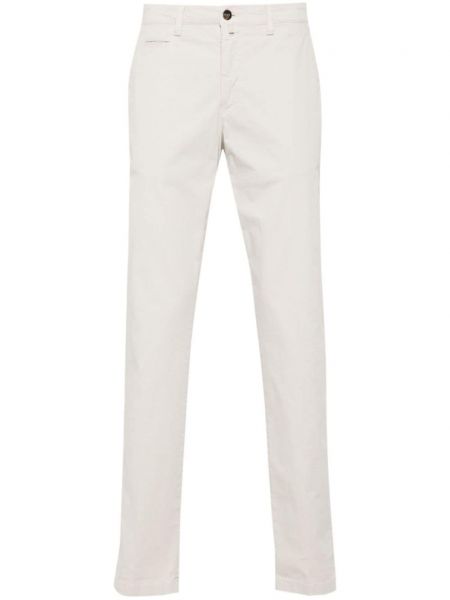 Памучни chino панталони slim Briglia 1949 бяло