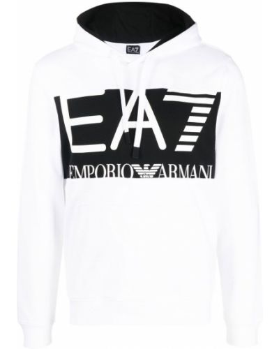 Trykt hettegenser Ea7 Emporio Armani svart