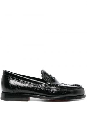 Pantofi loafer din piele Santoni negru