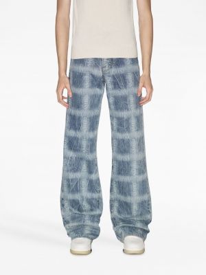 Karierte bootcut jeans mit print Amiri blau