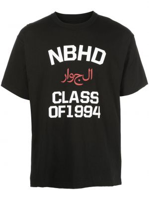 Camiseta con estampado Neighborhood negro
