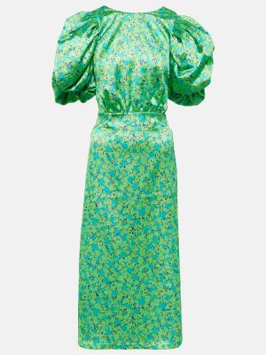 Satenska midi haljina s cvjetnim printom Rotate Birger Christensen