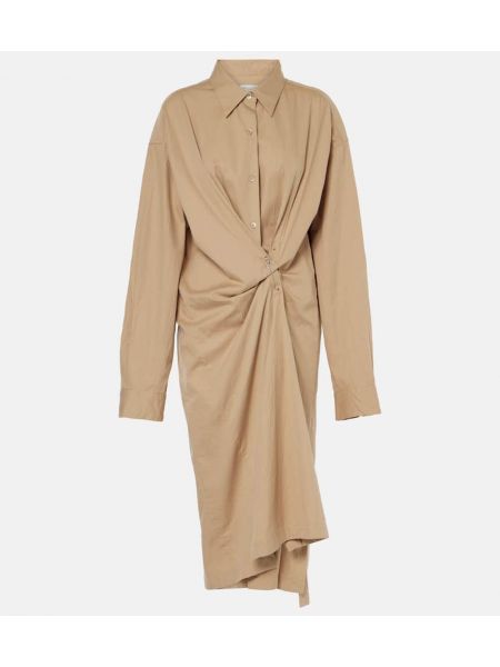 Bomull midikjole Dries Van Noten beige