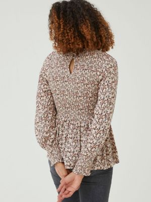 Блузка с рюшами Fat Face коричневая