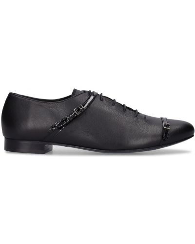 Ниски обувки с връзки с катарама с дантела Stefan Cooke черно