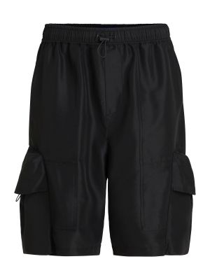Pantaloni cargo cu buzunare Karl Lagerfeld Jeans negru