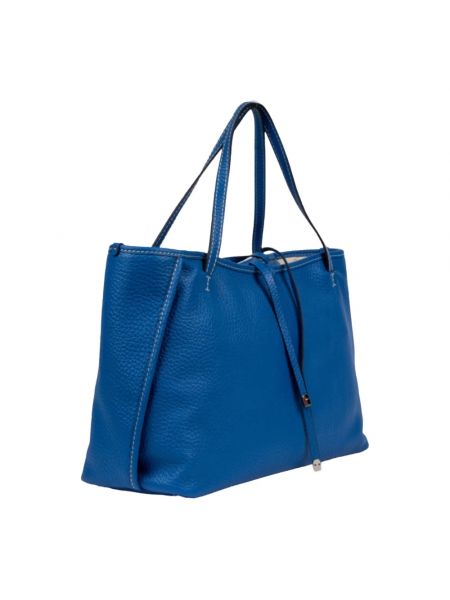 Leder shopper handtasche Gianni Chiarini blau
