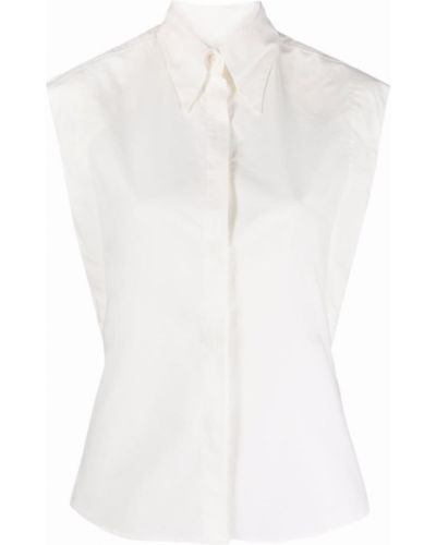 Camisa con botones sin mangas Isabel Marant blanco