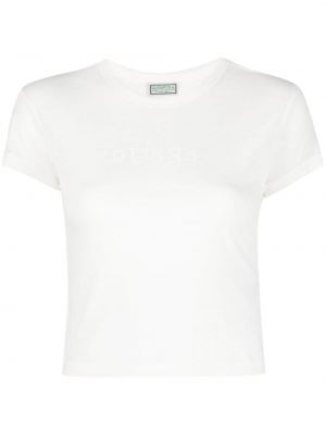 T-shirt con stampa Guess Usa bianco