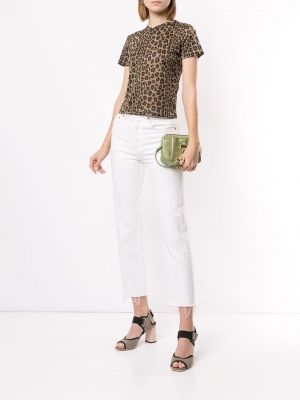 Mesh t-shirt mit print mit leopardenmuster Fendi Pre-owned