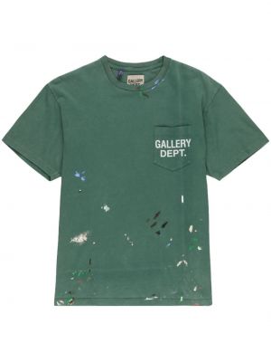 Памучна тениска Gallery Dept. зелено