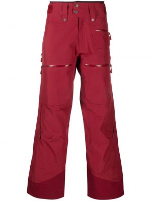Ravne hlače Norrøna rdeča