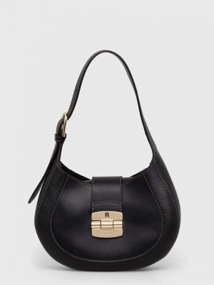 Кожаная сумка шоппер Furla черная
