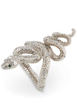 Gyvatės rašto žiedas su kristalais L'objet