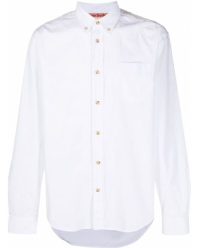 Péřová košile Acne Studios bílá