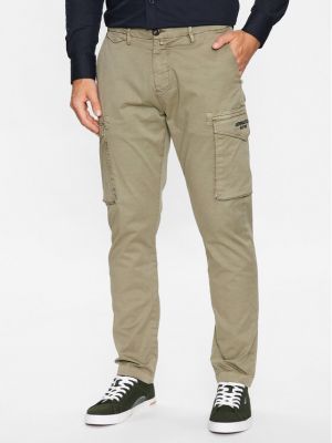 Pantaloni slim fit Aeronautica Militare verde