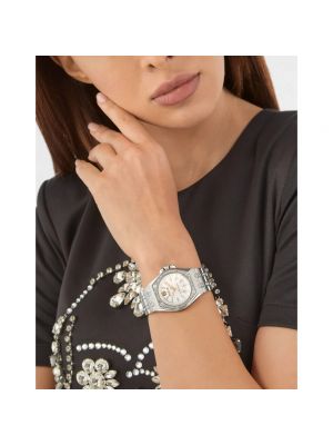 Zegarek z kryształkami Philipp Plein srebrny