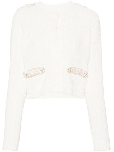 Cardigan chunky Twinset blanc