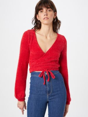 Пуловер Hollister червено