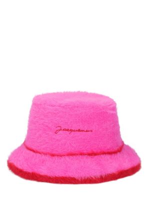 Kapa s krznom Jacquemus ružičasta