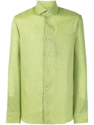 Ľanová košeľa Moorer zelená