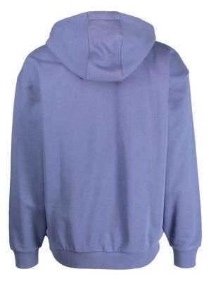 Kokvilnas kapučdžemperis ar apdruku Hugo zils