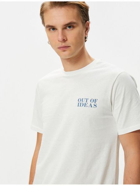 Памучна тениска с принт с къс ръкав Koton