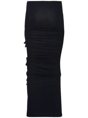 Drapovaný džerzej midi sukňa Versace čierna