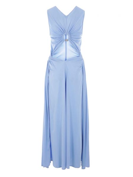 Sukienka drapowana Bottega Veneta niebieska