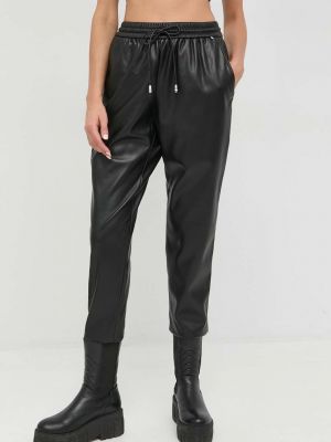 BOSS spodnie damskie kolor czarny high waist