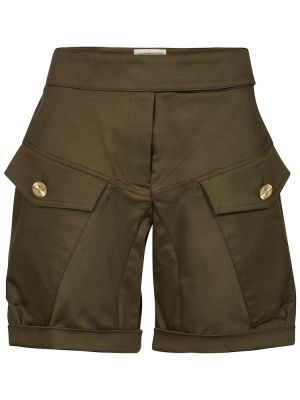 Shorts taille haute en coton Alexandre Vauthier vert