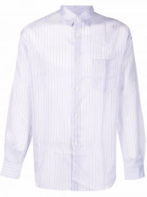 Gestreifte hemd mit print Comme Des Garçons Shirt weiß