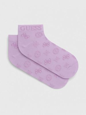 Чорапи Guess виолетово