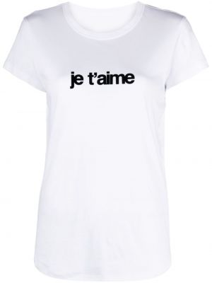 T-shirt avec imprimé slogan à imprimé Zadig&voltaire blanc