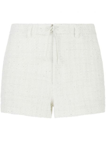 Shorts à paillettes en tweed Gcds blanc