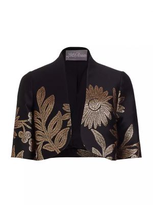Жаккардовый пиджак в цветочек с принтом Lela Rose