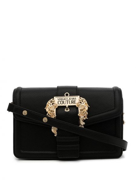 Bolsa de hombro con hebilla Versace Jeans Couture negro