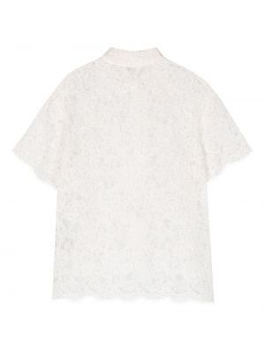 Nėriniuota skaidri marškiniai Ermanno Scervino balta