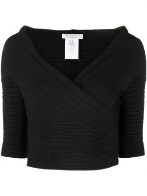 Crop top i stickad Philosophy Di Lorenzo Serafini svart