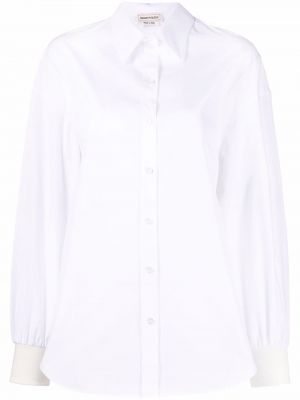 Camisa con botones manga larga Alexander Mcqueen blanco