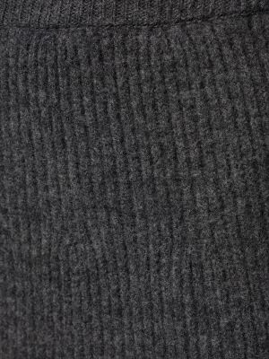 Falda midi de lana Auralee gris